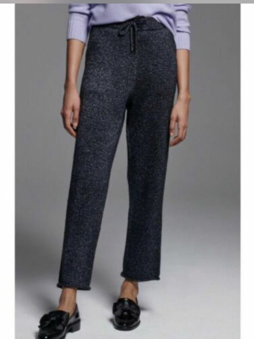 Anthropologie Sparkle Navy Drawstring Joggers M
